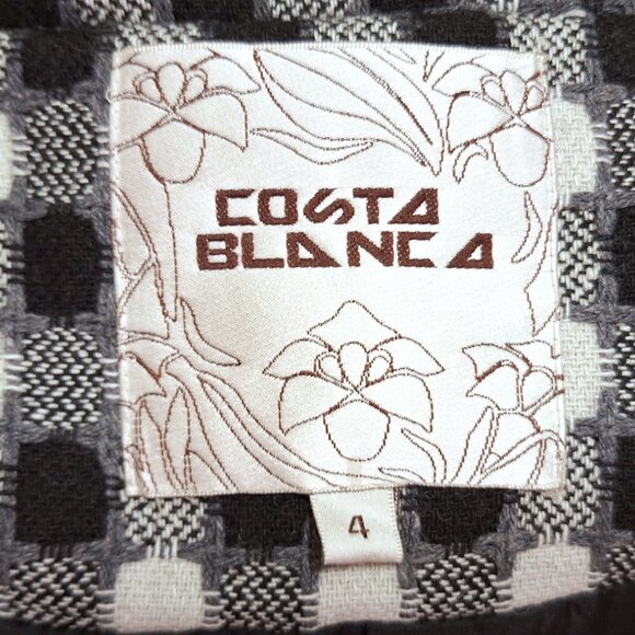 Long black and White wool blend jacket - Picture 6 of 12